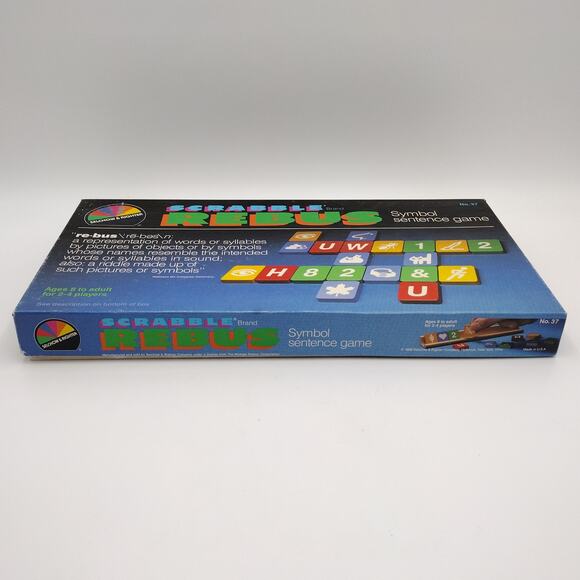 Vintage Scrabble REBUS Selchow & Righter 1986 Tile Board Game Complete in Box - Picture 7 of 7